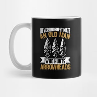 Arrowhead Hunter Old Grandpa Arrowhead Hunting Mug